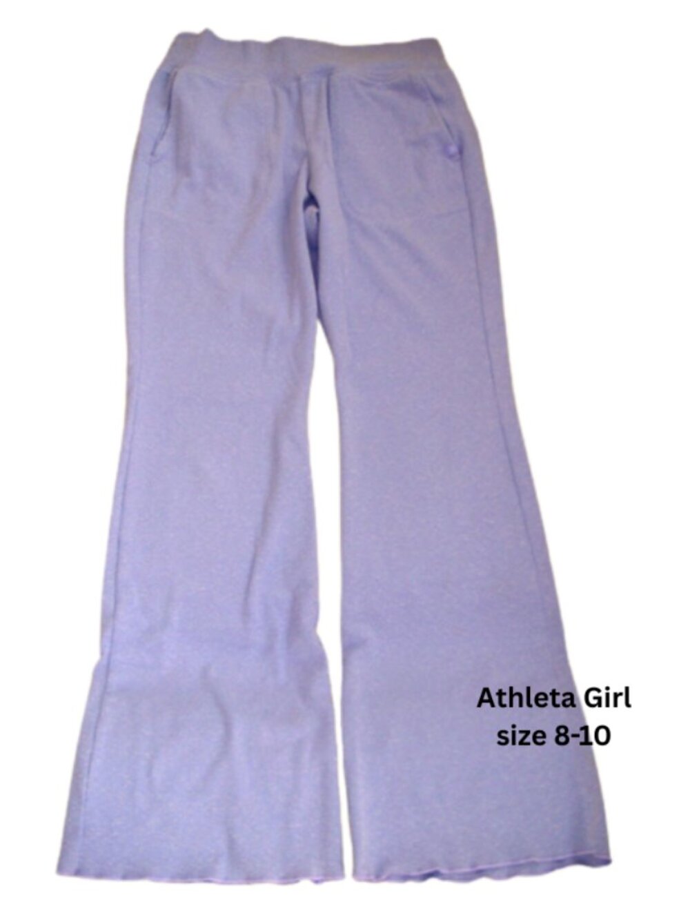 Athleta Girl Lavender Ribbed Lounge Wide Leg Pants size 8-10 (M)